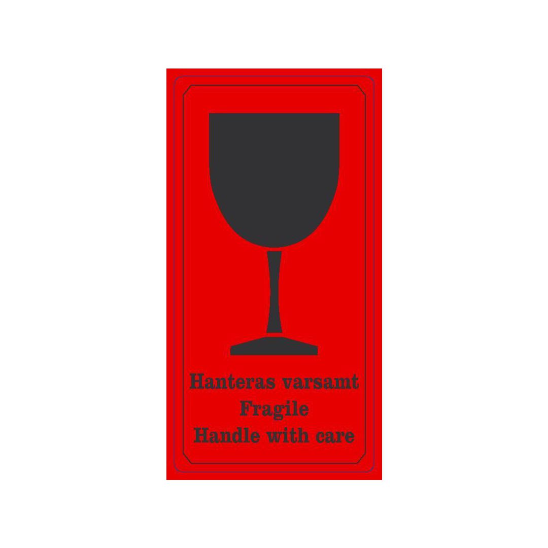 Etikett Hanteras varsamt självhäftande 1000/rl | Emballage och lagerutrustning - Etiketter och godsmärkning - Varningsetiketter | Kontorsexperten