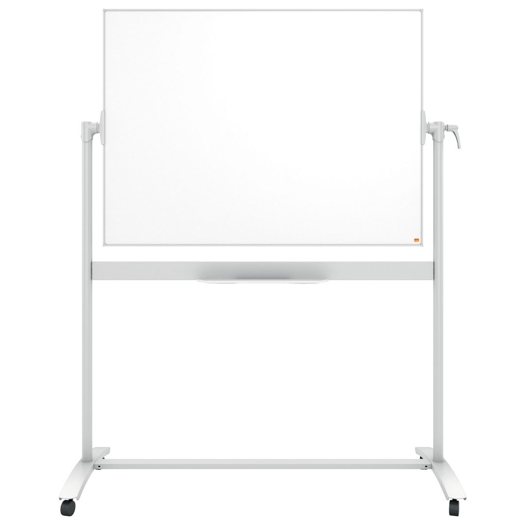 NOBO Whiteboard, mobil, magnetisk emaljyta, aluminiumram, dubbelsidig, 1 200 x 900 mm | Kontorsmöbler och inredning - Whiteboardtavlor och tillbehör - Whiteboardtavlor - Emalj | Kontorsexperten