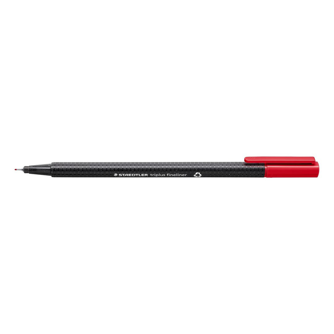 Staedtler Fineliner Triplus® 334 tunn spets,röd | Kontorsmaterial - Pennor - Finelinerpennor | Kontorsexperten