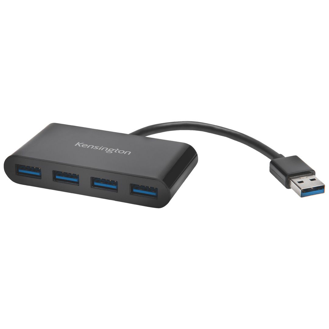 KENSINGTON Hub KENSINGTON USB 3.0 4-Port | Datorprodukter - Kablar och adaptrar - Hubbar | Kontorsexperten