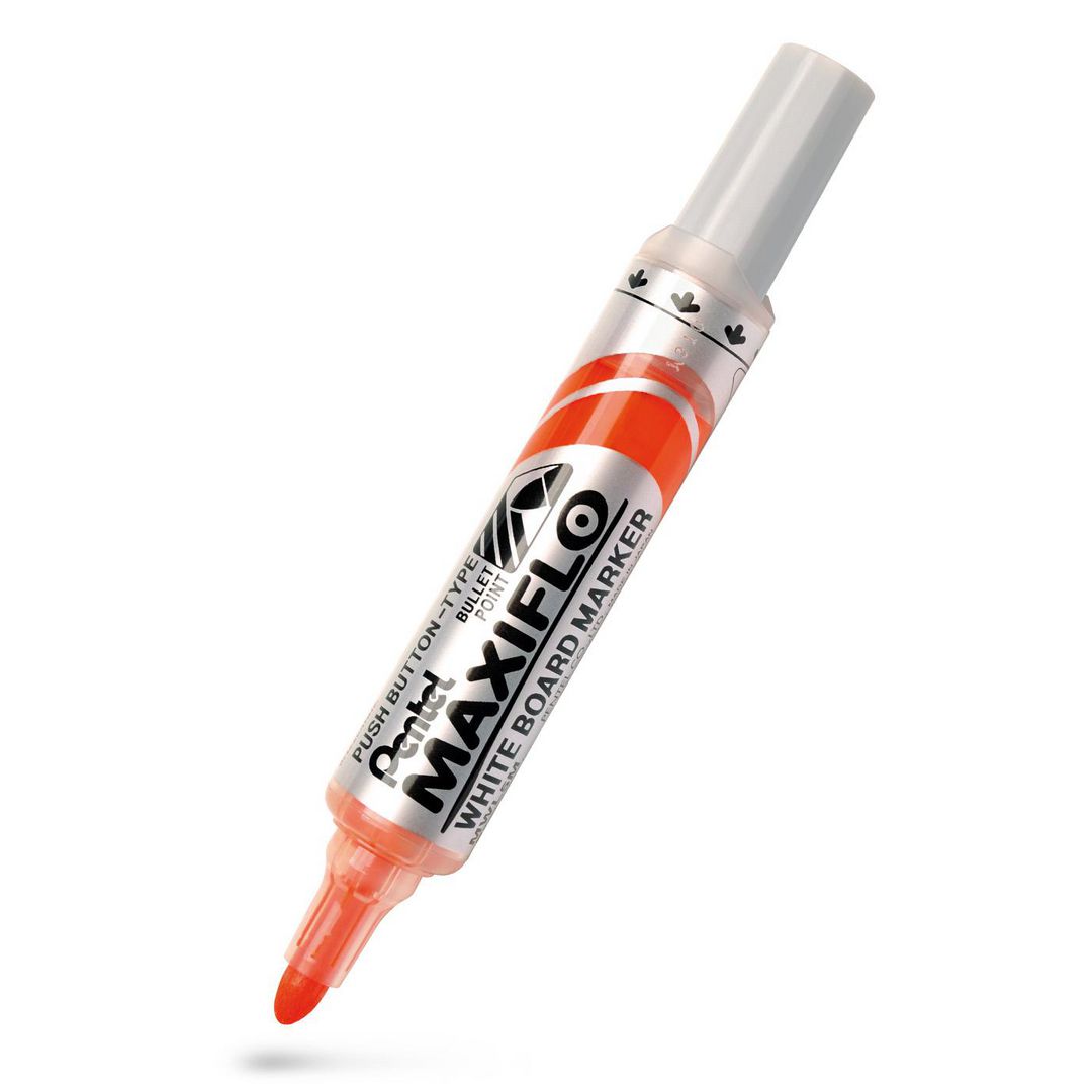 PENTEL Whiteboardpenna Maxiflo rund orange | Kontorsmaterial - Pennor - Whiteboardpennor - Rund spets | Kontorsexperten