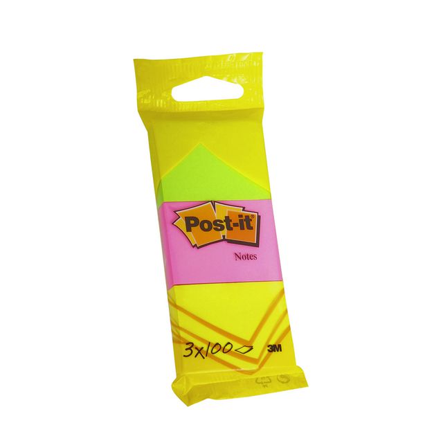 POST-IT Notes 38x51mm neon 3/fp | Kontorsmaterial - Notes och Post-It - Notes - Färgade | Kontorsexperten