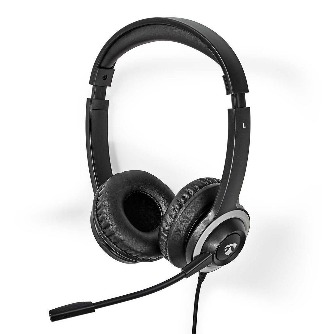 NEDIS Headset CHSTU310BK On-Ear USB-A/C | Datorprodukter - Kringutrustning - Datorheadset | Kontorsexperten