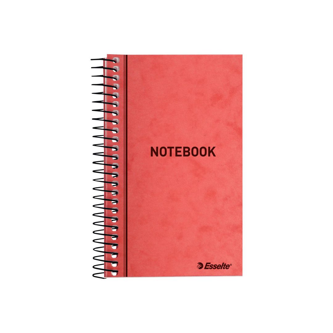 ESSELTE Spiralblock linjerat 76x127mm röd | Kontorsmaterial - Block och anteckningsböcker - Spiralblock | Kontorsexperten