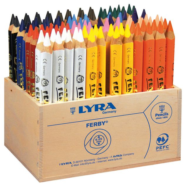 LYRA Färgpenna Ferby 12x8 färger | Skola och förskola - Pennor och tillbehör - Färgpennor - Trekantsgrepp | Kontorsexperten