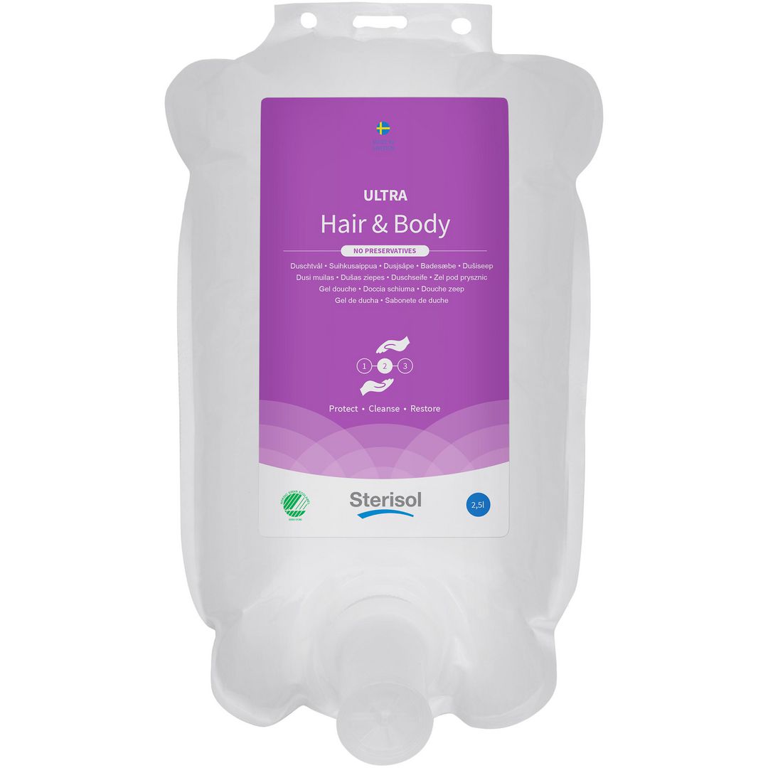STERISOL Duschtvål Ultra Hair and Body B 2,5l 2/fp | Städ och hygien - Tvål och hygien - Hygiensystem - Sterisol | Kontorsexperten