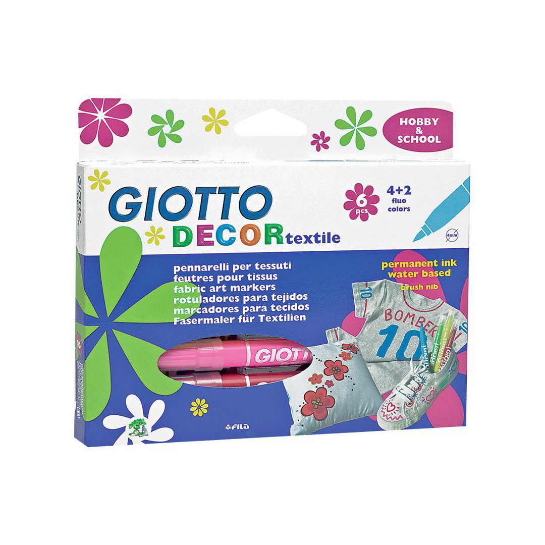 GIOTTO Textilfärgpenna Decor 12/fp | Skola och förskola - Målarfärg och tillbehör - Textilfärg | Kontorsexperten