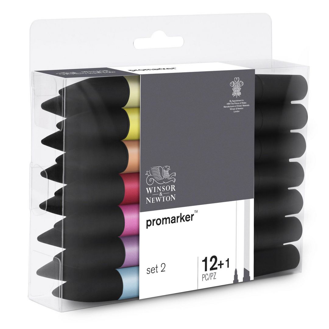WINSOR & NEWTON Promarker mjuka färger Fine/Broad 12/fp | Skola och förskola - Pennor och tillbehör - Fiberpennor - Special | Kontorsexperten