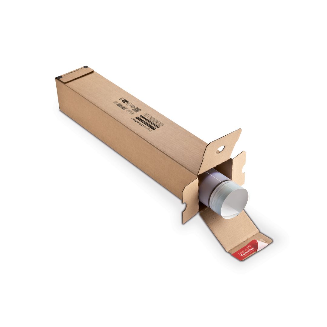 COLOMPAC Fyrkansttub 610x108x108mm brun | Emballage och lagerutrustning - Lådor och well - Papptuber | Kontorsexperten