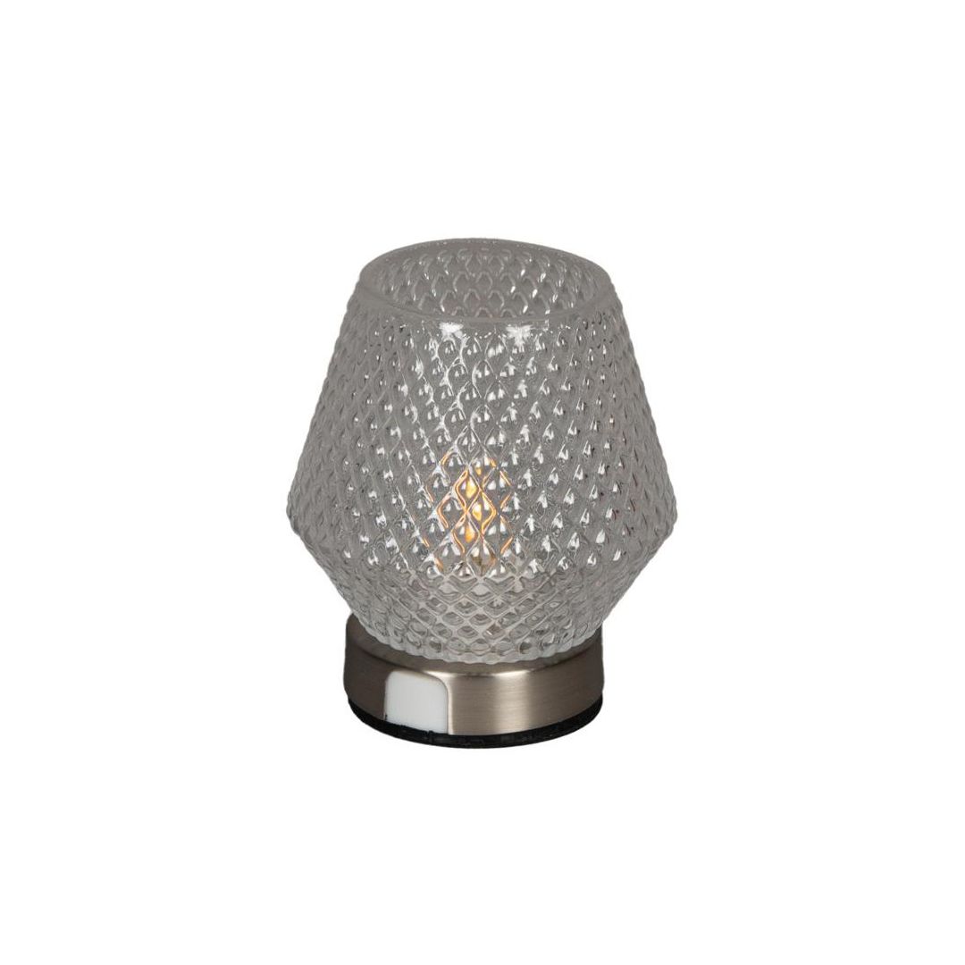 KONSTSMIDE Ljuslykta LED glas laddbar 10x11cm | Kök och servering - Ljus och tillbehör - LED-Ljus | Kontorsexperten