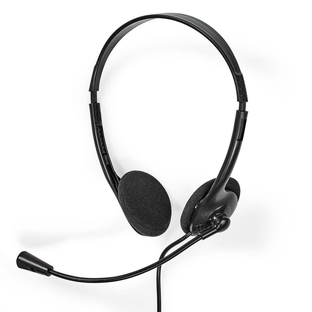 NEDIS Headset CHSTU110BK On-Ear USB-A/C | Datorprodukter - Kringutrustning - Datorheadset | Kontorsexperten