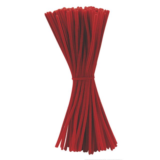 PLAYBOX Piprensare, metall och garn, 30 cm, röd 100/fp | Skola och förskola - Hobbymaterial - Piprensare | Kontorsexperten