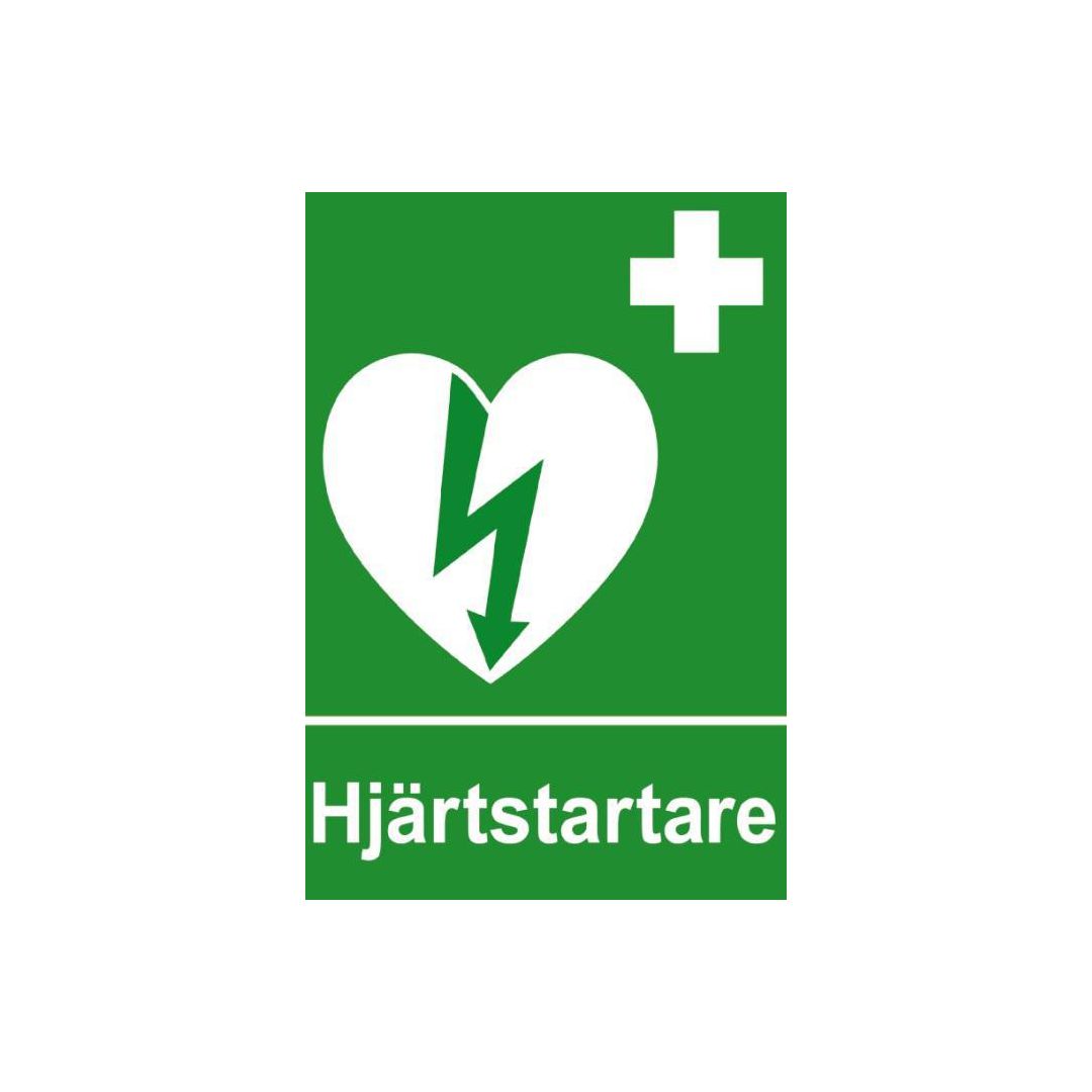 DAHL MEDICAL Skylt Hjärtstartare A4 dubbelsidig | Skyddsutrustning - Första Hjälpen - Hjärtstartare tillbehör | Kontorsexperten
