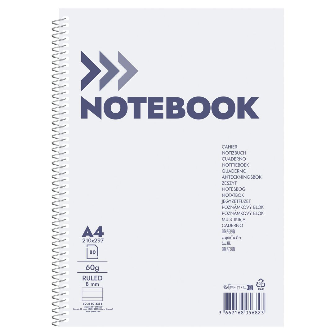 ARWS Kollegieblock 80 bl A4 linj | Kontorsmaterial - Block och anteckningsböcker - Kollegieblock | Kontorsexperten