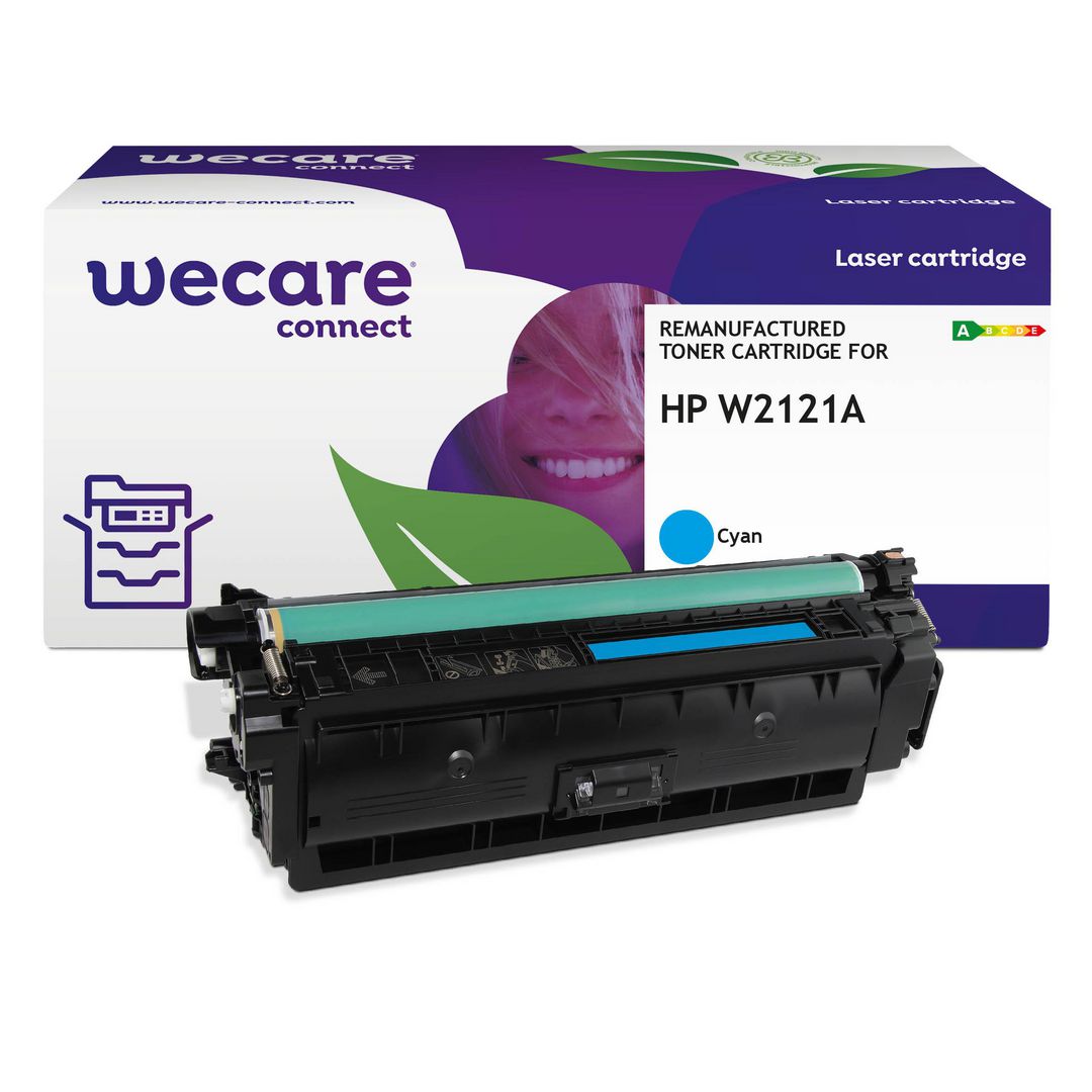 WECARE Toner HP W2121A 212A 4,5K cyan | Toner och bläck - Tonerkassetter - Toner WeCare | Kontorsexperten
