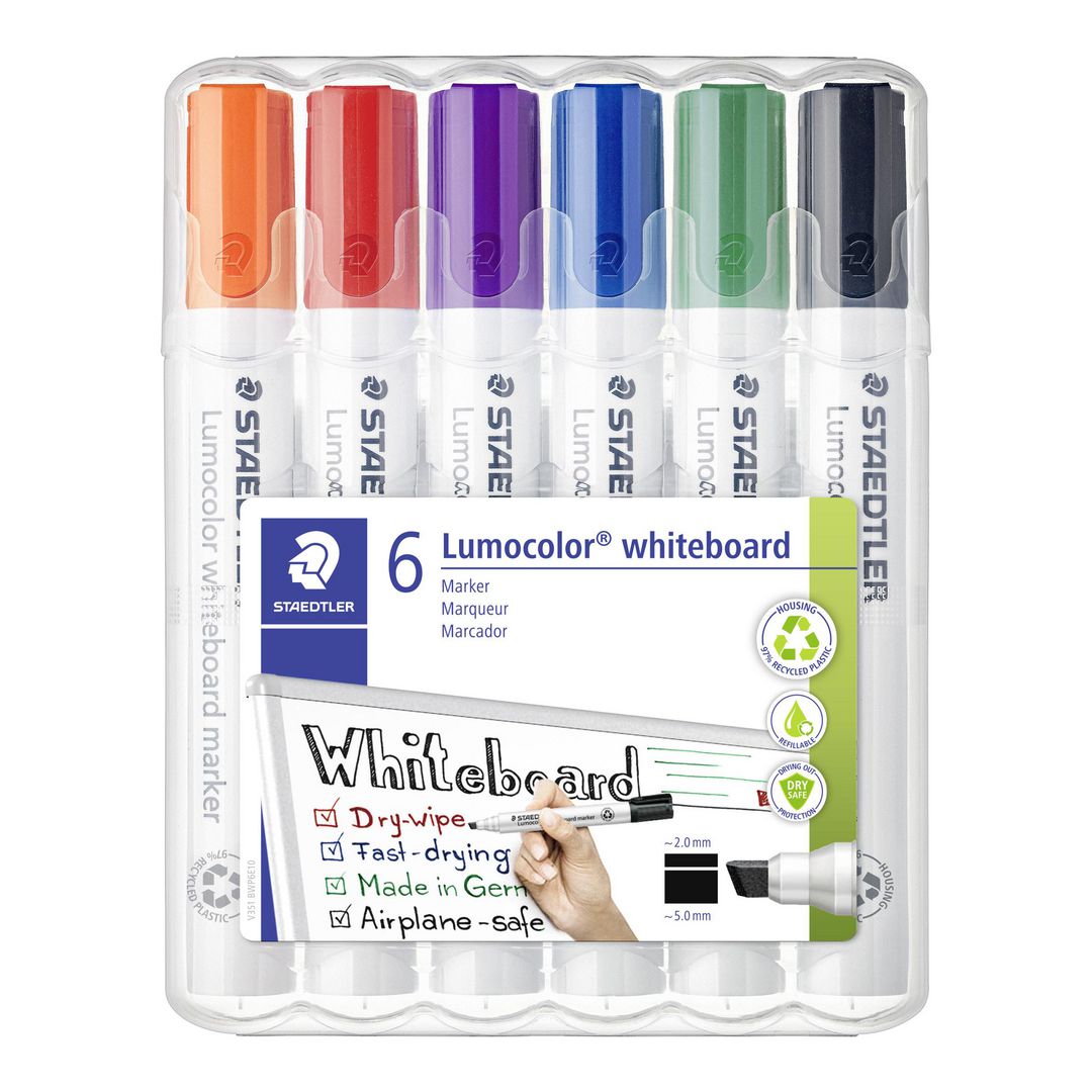 LUMOCOLOR Whiteboardpenna sned 6/fp | Kontorsmaterial - Pennor - Whiteboardpennor - Skuren spets | Kontorsexperten