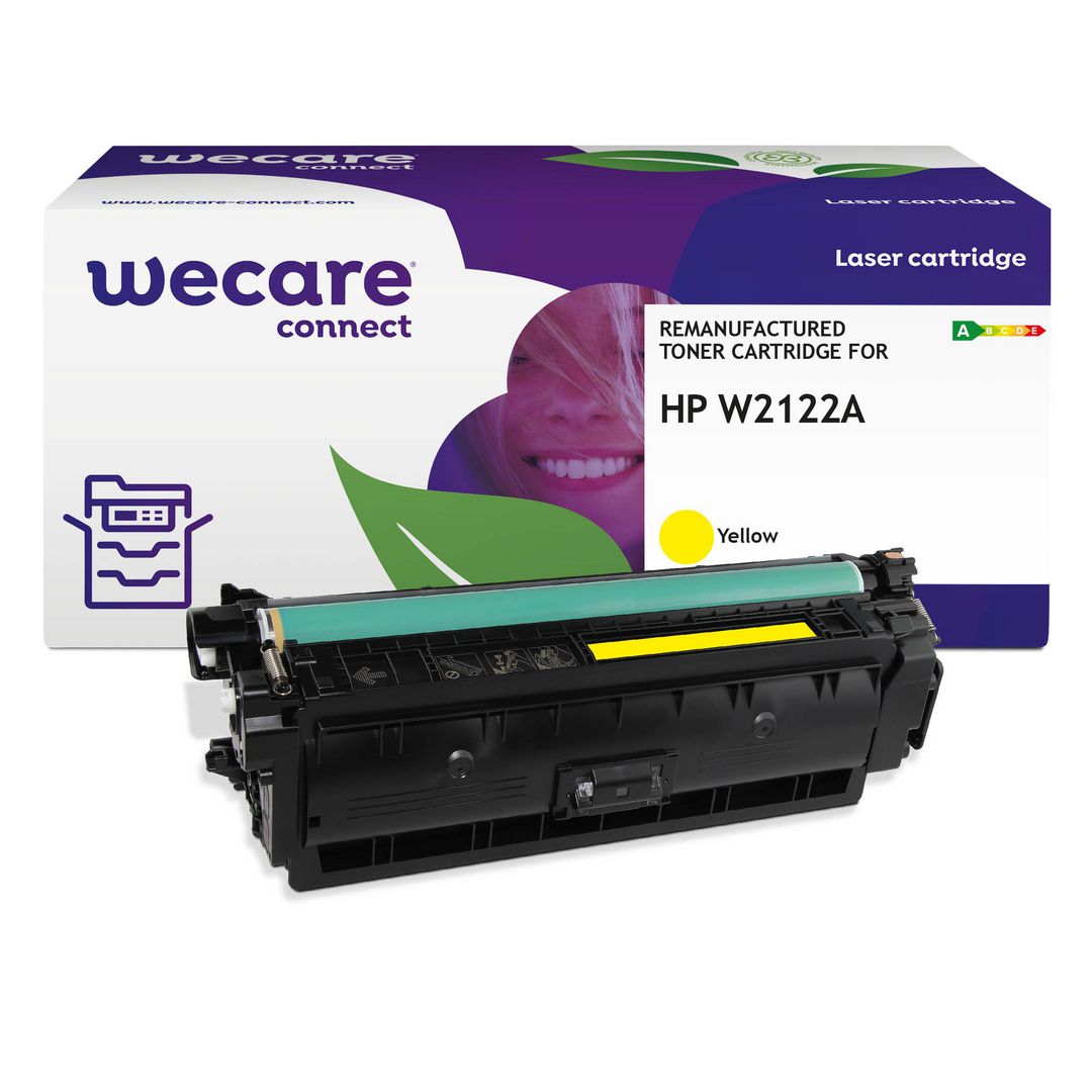 WECARE Toner HP W2122A 212A 4,5K gul | Toner och bläck - Tonerkassetter - Toner WeCare | Kontorsexperten