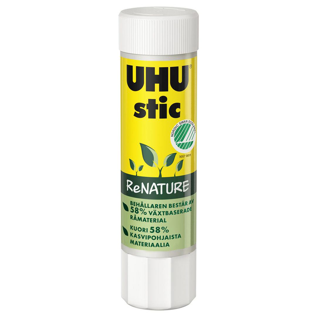 UHU Limstift ReNATURE 40g | Kontorsmaterial - Tejp lim och häftmassa - Limstift | Kontorsexperten