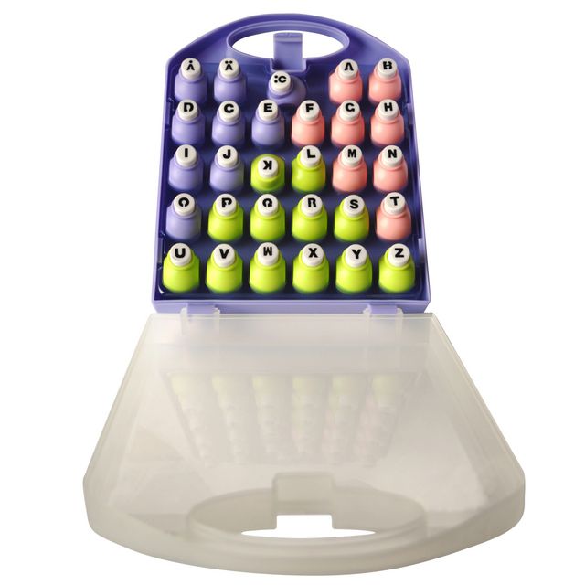 PLAYBOX Stämpelset, stämplade, bokstäverna A-Z, plastförpackning, 10 mm | Skola och förskola - Bild och form - Figurstansar och mönsterverktyg | Kontorsexperten