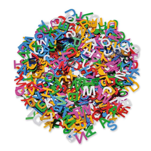 PLAYBOX Paljetter alfabet | Skola och förskola - Hobbymaterial - Paljetter, strössel och glitterlim | Kontorsexperten