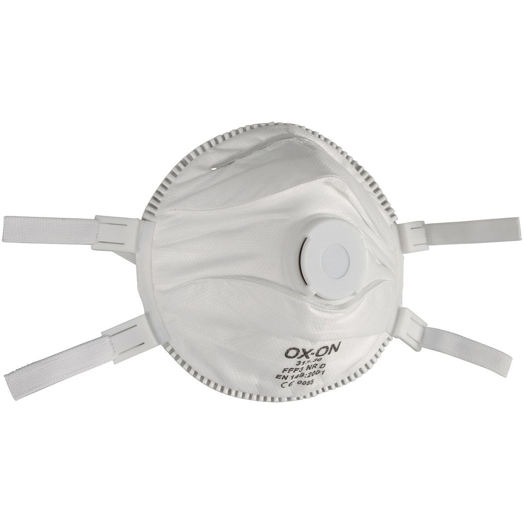 OX-ON Andningsskydd FFP3 m ventil 5/fp | Skyddsutrustning - Andningsskydd - Filtermasker | Kontorsexperten