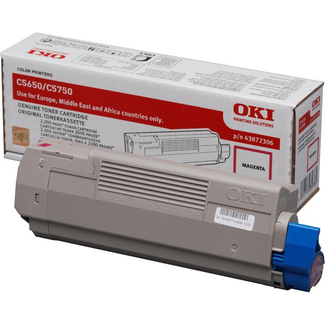 OKI Toner, singelförpackning, magenta, 43872306 | Toner och bläck - Tonerkassetter - Toner OKI | Kontorsexperten