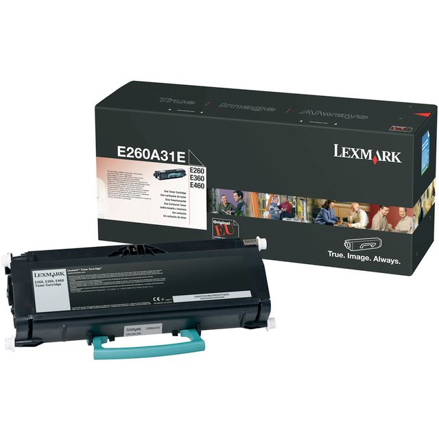 LEXMARK Toner, svart, singelförpackning, E260A31E | Toner och bläck - Tonerkassetter - Toner Lexmark | Kontorsexperten