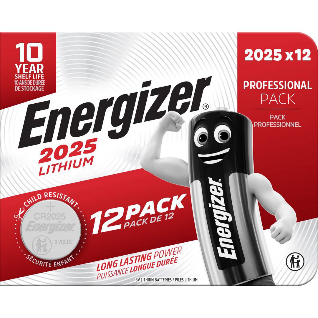 ENERGIZER Batteri Lithium CR2025 12/fp | Kontorsmaskiner - Batterier - Knappcellsbatterier | Kontorsexperten