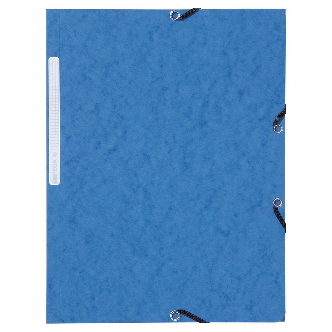 LYRECO Gummibandsmapp 3-k A4 blå 10/fp | Kontorsmaterial - Mappar och plastfickor - Gummibandsmappar 3-klaff - Kartong | Kontorsexperten