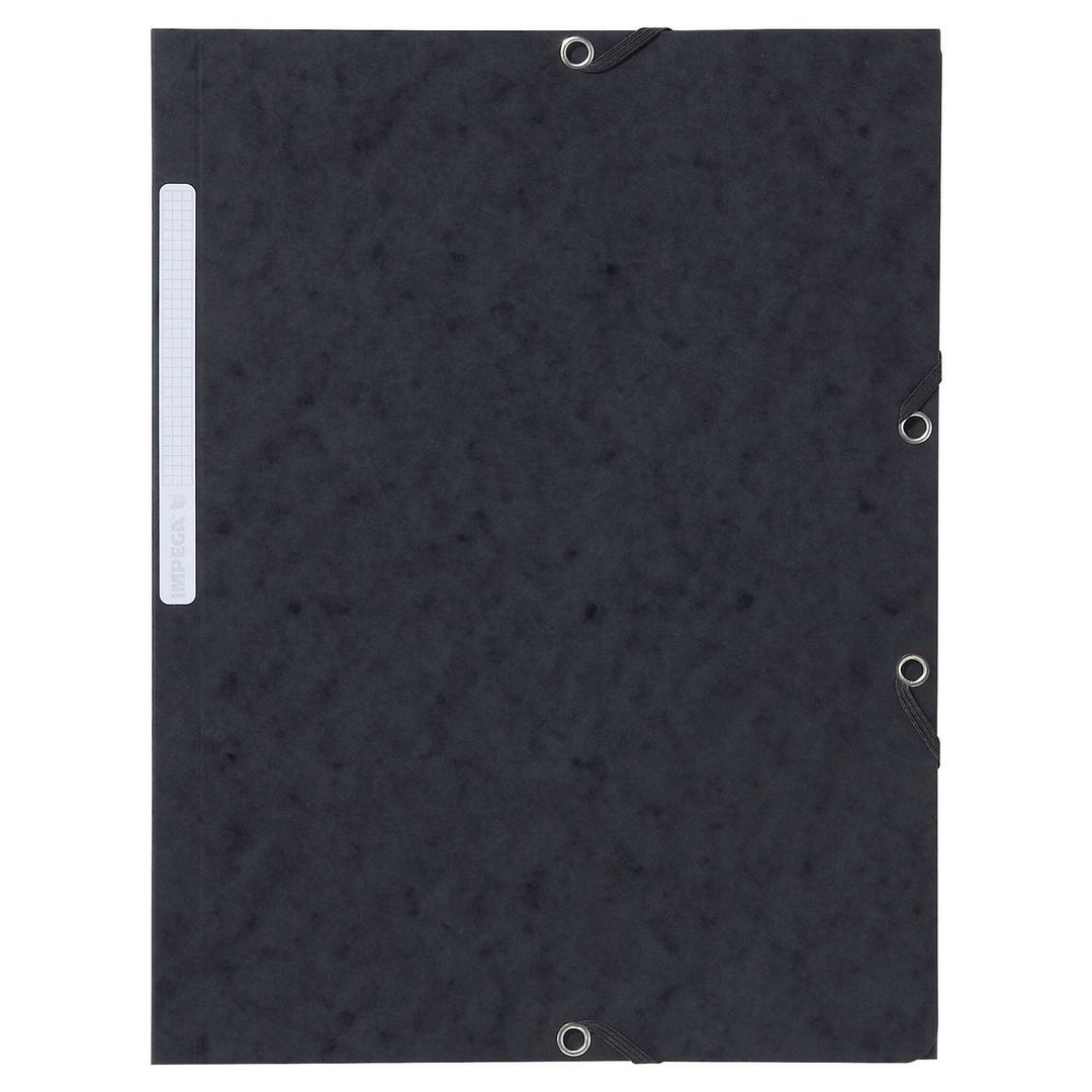 LYRECO Gummibandsmapp 3-k A4 svart 10/fp | Kontorsmaterial - Mappar och plastfickor - Gummibandsmappar 3-klaff - Kartong | Kontorsexperten