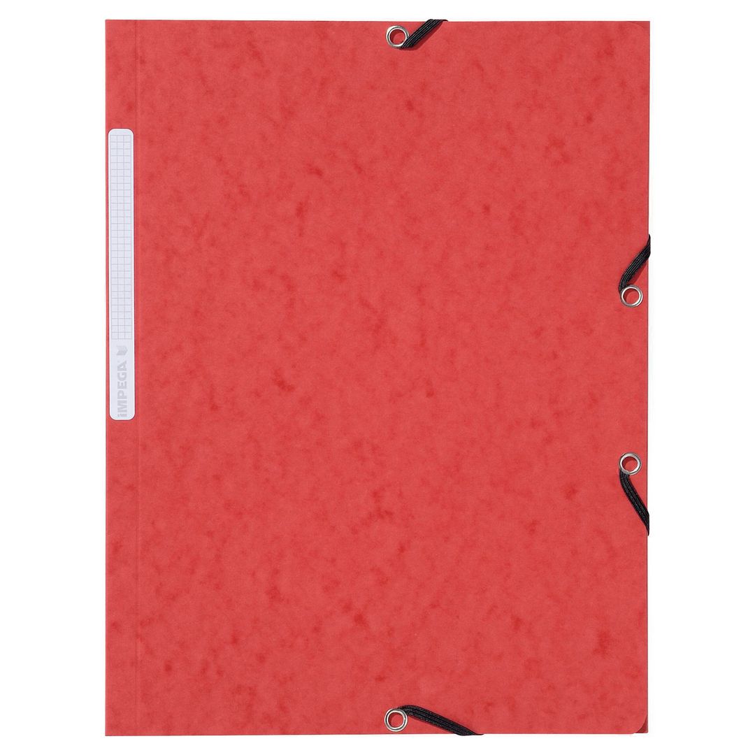 LYRECO Gummibandsmapp 3-kl A4 röd 10/fp | Kontorsmaterial - Mappar och plastfickor - Gummibandsmappar 3-klaff - Kartong | Kontorsexperten