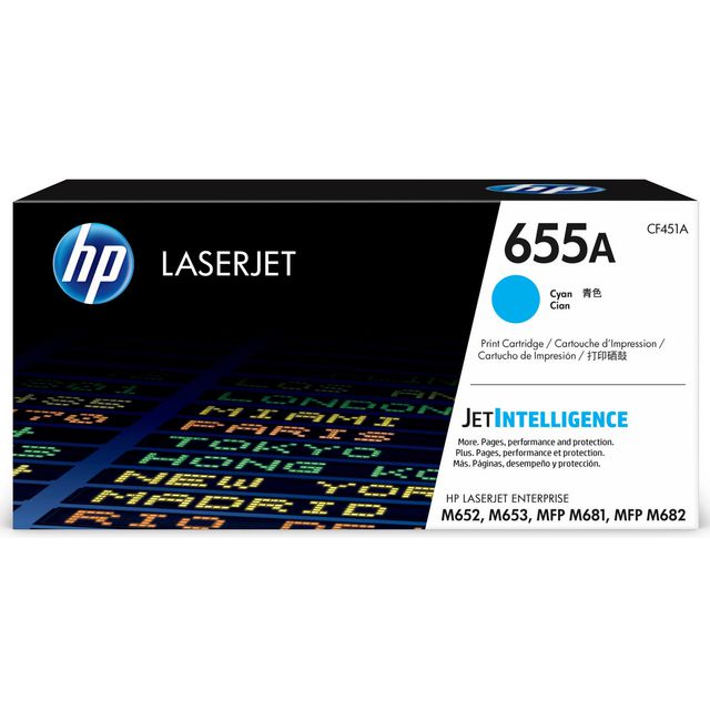 HP Toner CF451A 655A 10,5K Cyan | Toner och bläck - Tonerkassetter - Toner HP | Kontorsexperten