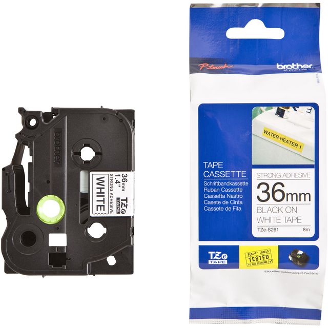BROTHER Tape TZES261 36mm svart/vit | Kontorsmaskiner - Märkmaskiner och tape - Tape - Brother TZ | Kontorsexperten