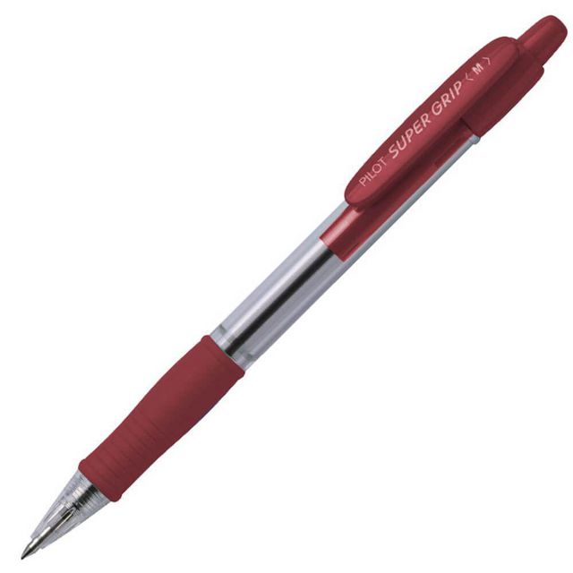 PILOT Kulpenna Super Grip 1,0mm Medium röd | Kontorsmaterial - Pennor - Kulpennor | Kontorsexperten