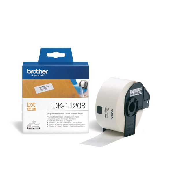 BROTHER Etikett DK11208 38x90mm 400/fp | Kontorsmaskiner - Etikettskrivare och etiketter - Etiketter - Brother | Kontorsexperten