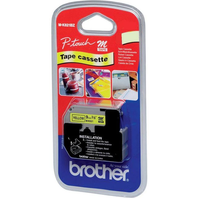BROTHER Tape MK221 9mm svart på vit | Kontorsmaskiner - Märkmaskiner och tape - Tape - Brother M | Kontorsexperten