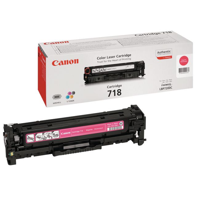 Canon Toner 718 M, 2660B002AA, magenta, singelförpackning | Toner och bläck - Tonerkassetter - Toner Canon | Kontorsexperten