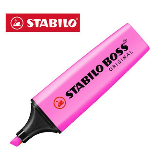 STABILO Överstrykningspenna BOSS Original rosa snedskuren spets 2+5mm | Kontorsmaterial - Pennor - Överstrykningspennor | Kontorsexperten