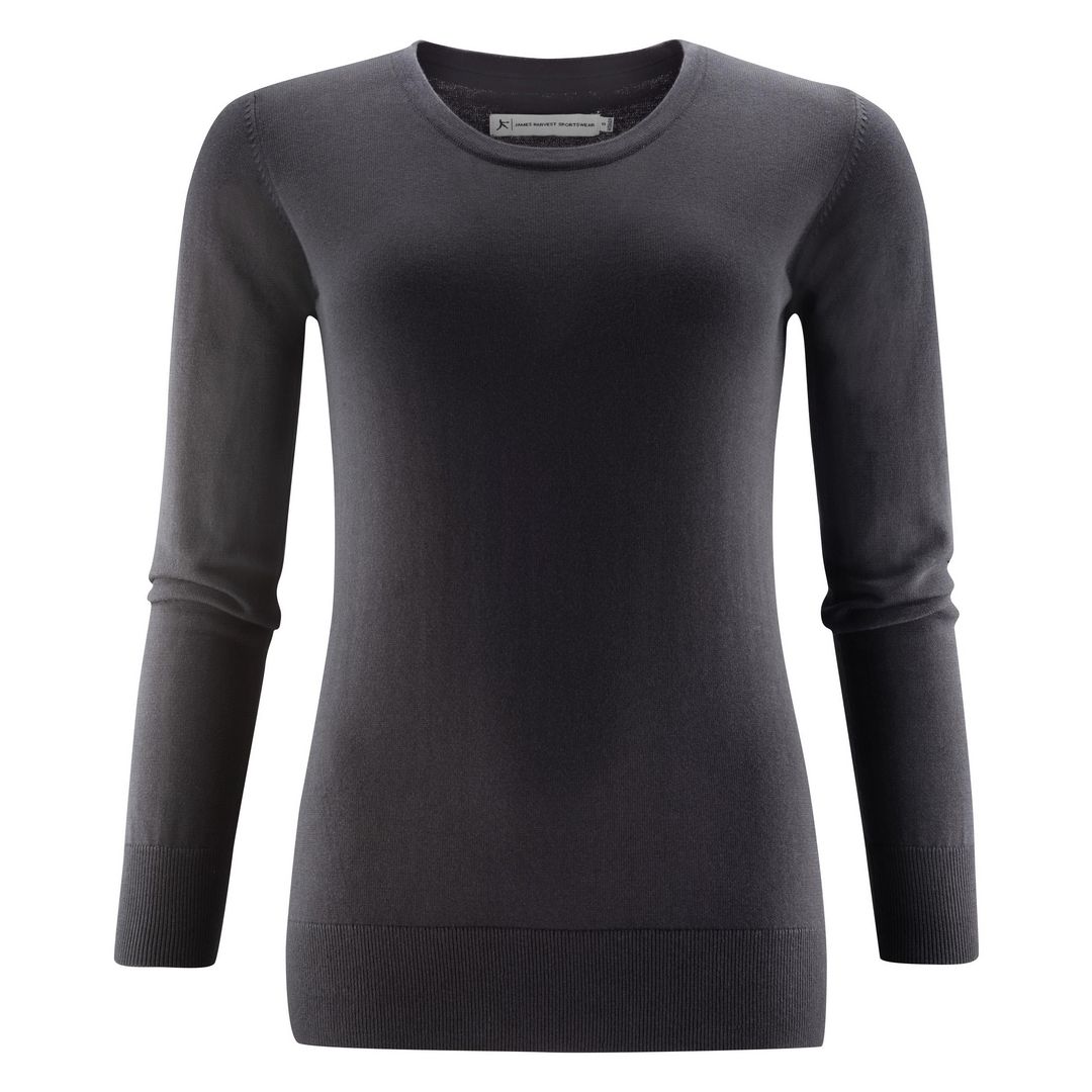 JAMES HARVEST Finstickad tröja u-ring dam svart 2XL | Yrkeskläder - Tröjor och Sweatshirts - Stickat | Kontorsexperten