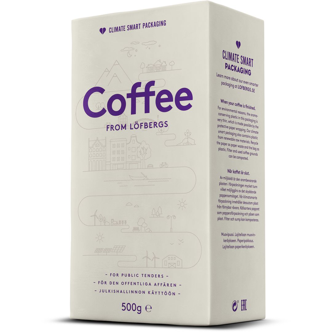 L&Ouml;FBERGS Kaffe Mellanrost 500g ECO 12/fp