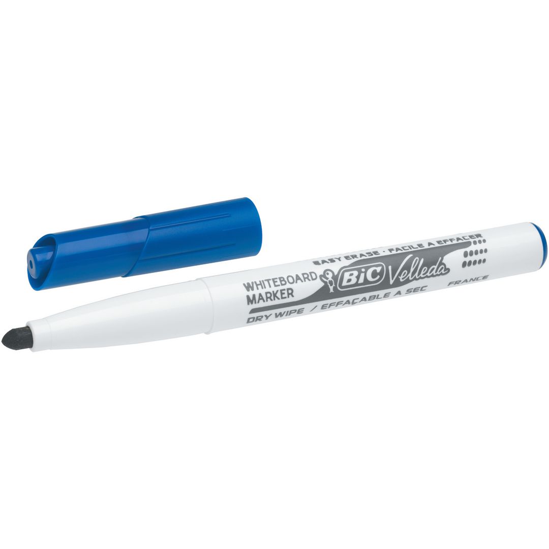 BIC VELLEDA Whiteboardpenna Velleda® 1741 medelfin kulspets, blå | Kontorsmaterial - Pennor - Whiteboardpennor - Rund spets | Kontorsexperten