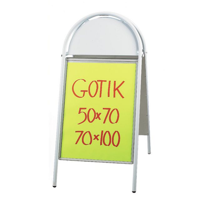 Gatuställ, magnetiska fästen i plast, stålrör, spislackerad, 500 x 700 mm, vit | Kontorsmaterial - Butiksmaterial - Gatuställ | Kontorsexperten