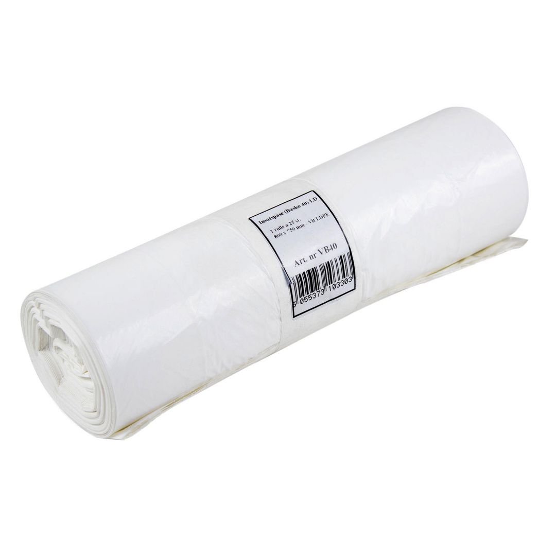 RELINE Papperskorgspåse LD 90L 25my vit 25/rl | Städ och hygien - Påsar och säckar - Papperskorgspåsar | Kontorsexperten