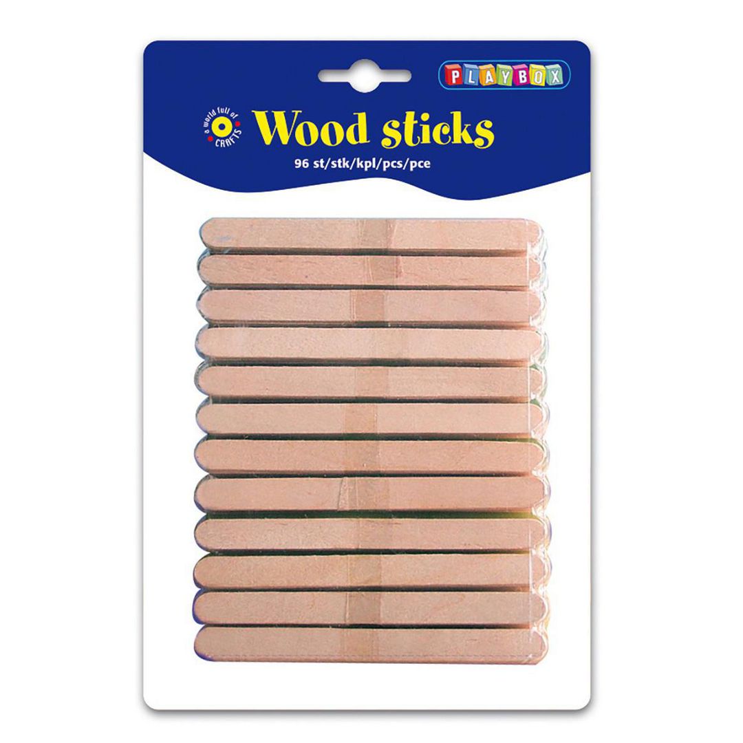 PLAYBOX Träpinnar 96/fp | Skola och förskola - Hobbymaterial - Pyssel - Trä | Kontorsexperten