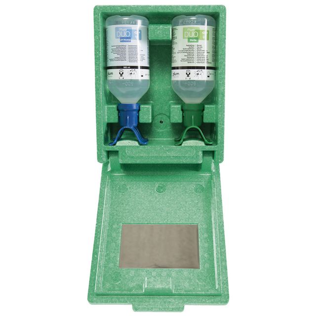 PLUM Combibox Duo med pH Neutral + ögonskölj | Skyddsutrustning - Första Hjälpen - Ögondusch | Kontorsexperten