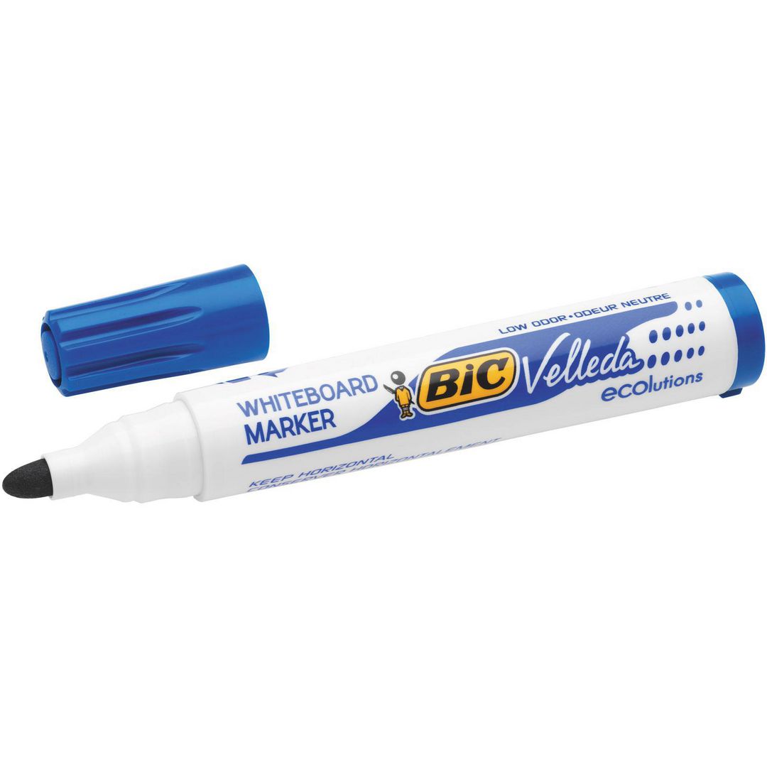 BIC VELLEDA Whiteboardpenna Velleda® 1701 medelfin kulspets, blå | Kontorsmaterial - Pennor - Whiteboardpennor - Skuren spets | Kontorsexperten