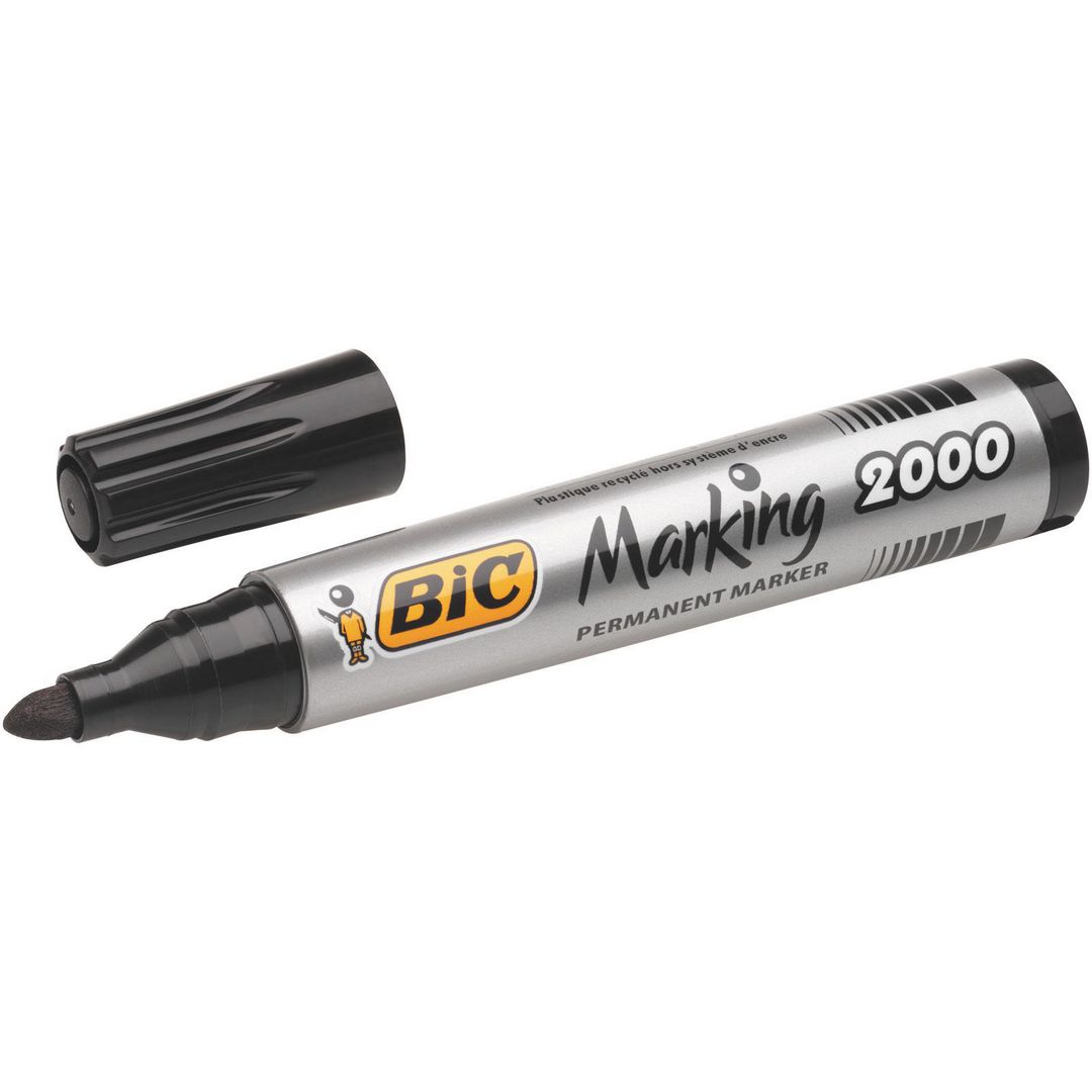 BIC Märkpenna Marking™ 2000, permanent, medium1,7 mm linjebredd, svart | Kontorsmaterial - Pennor - Märkpennor - Rund spets | Kontorsexperten