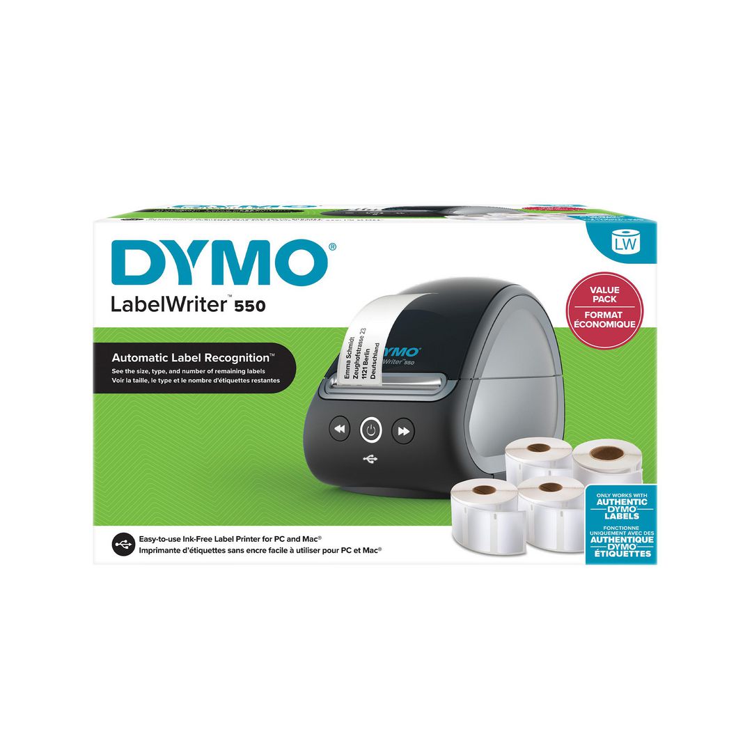 DYMO Etikettskrivare LW 550 Valuepack | Kontorsmaskiner - Etikettskrivare och etiketter - Etikettskrivare - Dymo | Kontorsexperten