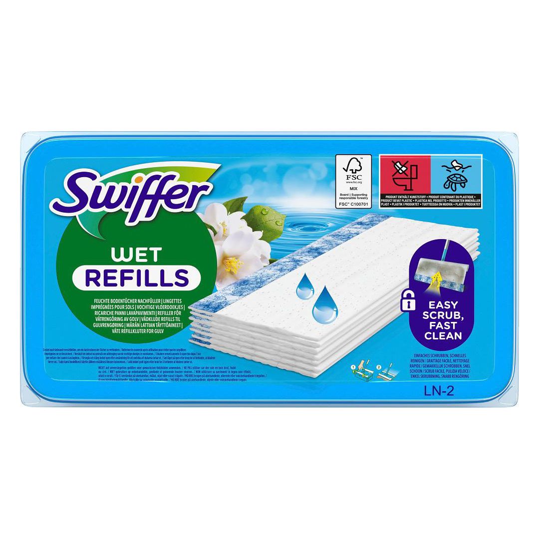 SWIFFER Dammtrasa Floor wet wipes refill 20/fp | Städ och hygien - Städredskap - Dammvippor och intriörmoppar | Kontorsexperten