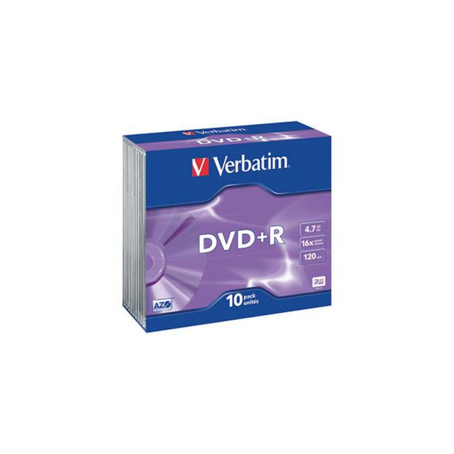 VERBATIM DVD+R 4.7GB Print Jewel 10/fp | Datorprodukter - Lagring - DVD-skivor | Kontorsexperten
